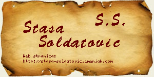 Staša Soldatović vizit kartica